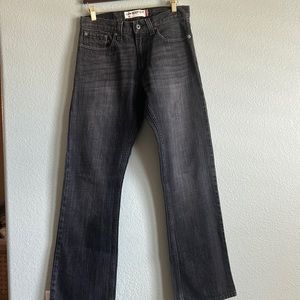 Levi’s Men 527 Low Boot Cut W31 L32 black jeans EUC